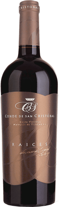 36,95 € Бесплатная доставка | Красное вино Conde de San Cristóbal Raices D.O. Ribera del Duero Кастилия-Леон Испания Tempranillo, Merlot, Cabernet Sauvignon бутылка 75 cl