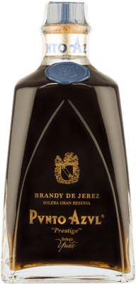 147,95 € Envio grátis | Brandy Conhaque Yuste Punto Azul Prestige Grande Reserva Espanha Garrafa 70 cl