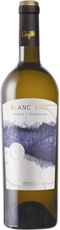 7,95 € Spedizione Gratuita | Vino bianco Hill Bruc Giovane D.O. Penedès Catalogna Spagna Xarel·lo, Chardonnay Bottiglia 75 cl