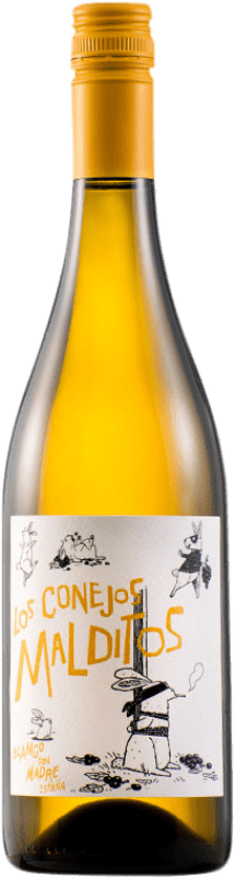 8,95 € Envio grátis | Vinho branco Más Que Vinos Los Conejos Malditos Espanha Airén, Malvar Garrafa 75 cl