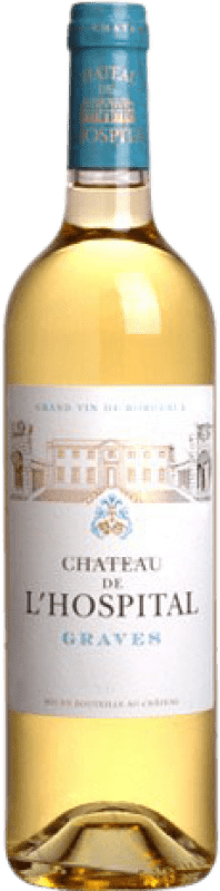 11,95 € Envío gratis | Vino blanco Château de l'Hospital Crianza A.O.C. Bordeaux Francia Botella 75 cl