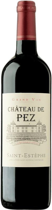 46,95 € Spedizione Gratuita | Vino rosso Château de Pez A.O.C. Bordeaux Francia Merlot, Cabernet Sauvignon, Cabernet Franc, Petit Verdot Bottiglia 75 cl