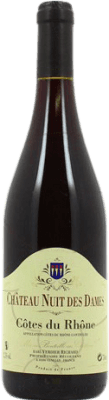 9,95 € Kostenloser Versand | Rotwein Château Nuit des Dames Alterung A.O.C. Côtes du Rhône Frankreich Syrah, Grenache Flasche 75 cl