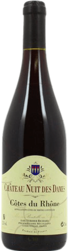 7,95 € Envio grátis | Vinho tinto Château Nuit des Dames Crianza A.O.C. Côtes du Rhône França Syrah, Grenache Garrafa 75 cl