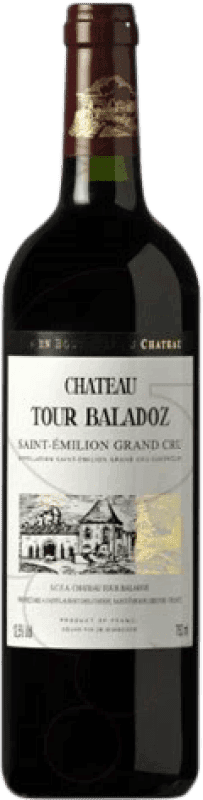51,95 € Envío gratis | Vino tinto Château Tour Baladoz Kósher A.O.C. Bordeaux Francia Merlot, Cabernet Sauvignon, Cabernet Franc Botella 75 cl