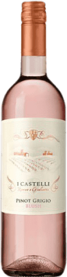 6,95 € Spedizione Gratuita | Vino rosato Cielo e Terra I Castelli Giovane D.O.C. Italia Italia Pinot Grigio Bottiglia 75 cl