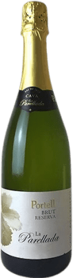 12,95 € Envío gratis | Espumoso Blanco Sarral Portell Brut Reserva D.O. Cava Cataluña España Parellada 75 cl
