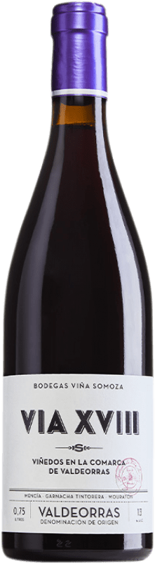 22,95 € Free Shipping | Red wine Viña Somoza Via XVIII D.O. Valdeorras Galicia Spain Mencía, Grenache Tintorera, Merenzao, Albariño Bottle 75 cl