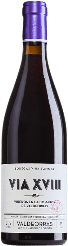 19,95 € Spedizione Gratuita | Vino rosso Viña Somoza Via XVIII D.O. Valdeorras Galizia Spagna Mencía, Grenache Tintorera, Merenzao, Albariño Bottiglia 75 cl