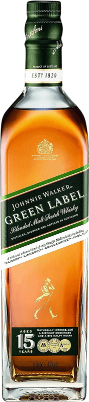 68,95 € 免费送货 | 调和威士忌 Johnnie Walker Green Label 英国 15 岁 70 cl