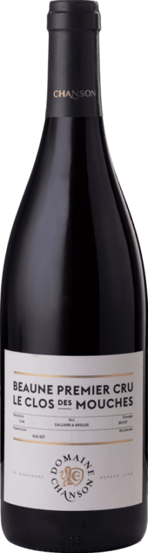 127,95 € 免费送货 | 红酒 Domaine Chanson Clos des Mouches Premier Cru 岁 A.O.C. Beaune 法国 Pinot Black 瓶子 75 cl