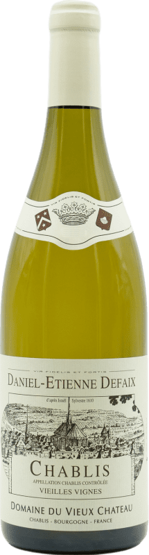35,95 € Envío gratis | Vino Blanco Daniel-Etienne Defaix VV Vieilles Vignes — Viñas Viejas Crianza A.O.C. Chablis Francia Chardonnay 75 cl