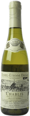 18,95 € Envío gratis | Vino blanco Daniel-Etienne Defaix Vieilles Vignes Crianza A.O.C. Chablis Francia Chardonnay Media Botella 37 cl