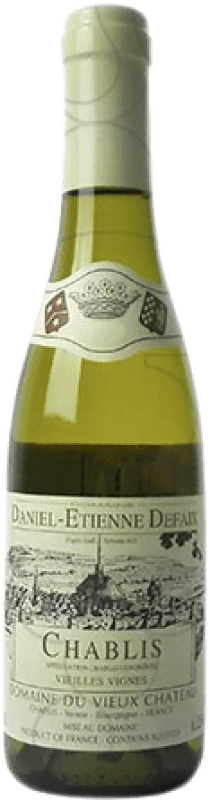 18,95 € Envio grátis | Vinho Branco Daniel-Etienne Defaix VV Vieilles Vignes — Vinhas Velhas Crianza A.O.C. Chablis França Chardonnay Meia Garrafa 37 cl
