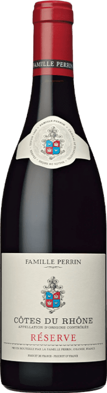 13,95 € Бесплатная доставка | Красное вино Famille Perrin Резерва A.O.C. Côtes du Rhône Франция Syrah — Сира, Garnacha — Гренаш, Monastrell — Монастрель Бутылка 75 cl