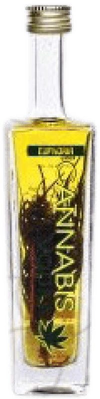 5,95 € Envio grátis | Vodka Hill's Euphoria República Checa Garrafinha Miniatura 5 cl Cannabis