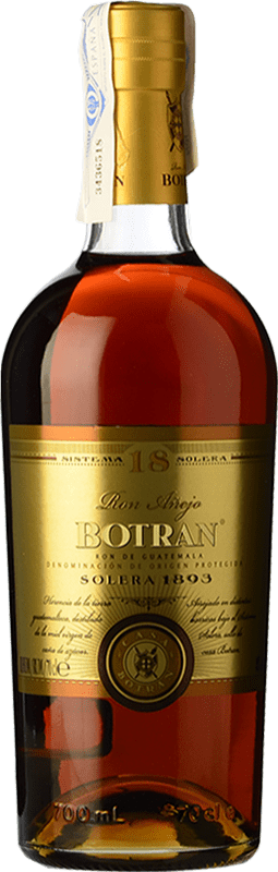 52,95 € Free Shipping | Rum Licorera Quezalteca Botran Solera 1893 Guatemala 18 Years Bottle 70 cl