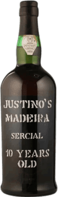 43,95 € Kostenloser Versand | Verstärkter Wein Justino's Madeira I.G. Madeira Portugal Cercial 10 Jahre Flasche 75 cl