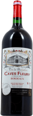 18,95 € Бесплатная доставка | Красное вино Les Caves Fleury старения A.O.C. Bordeaux Франция Merlot, Cabernet Sauvignon бутылка Магнум 1,5 L