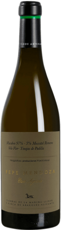 19,95 € Бесплатная доставка | Белое вино Pepe Mendoza Pequeñas Producciones Macabeo Moscatel D.O. Alicante Сообщество Валенсии Испания Macabeo — Макабео, Moscatel — Мускат Бутылка 75 cl