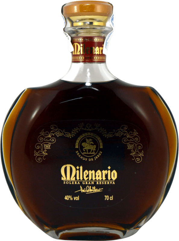 43,95 € Spedizione Gratuita | Brandy Caballero Milenario Decanter Gran Riserva Spagna Bottiglia 70 cl