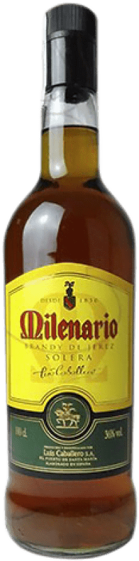 10,95 € Envío gratis | Brandy Caballero Milenario Solera España 1 L