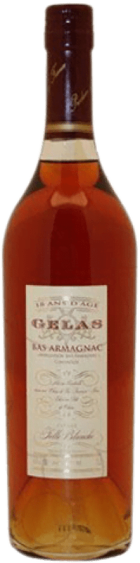 64,95 € Envío gratis | Armagnac Gelás Folle Blanche Francia 18 Años Botella 70 cl