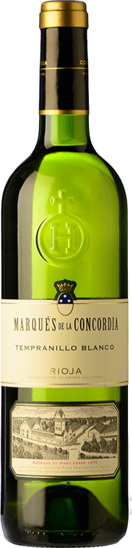6,95 € Бесплатная доставка | Белое вино Marqués de La Concordia Marqués de la Concordia молодое D.O.Ca. Rioja Ла-Риоха Испания Tempranillo — Темпранильо Бутылка 75 cl