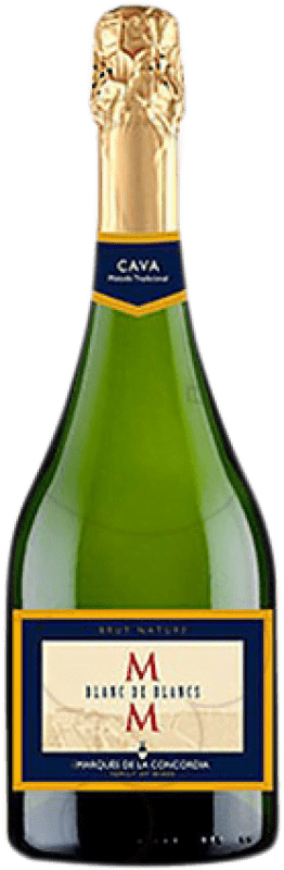 7,95 € Free Shipping | White Sparkling Wine Marqués de La Concordia Blanc de Blancs Brut Nature Reserve D.O. Cava Catalonia Spain Macabeo, Xarel·lo, Chardonnay, Parellada Bottle 75 cl