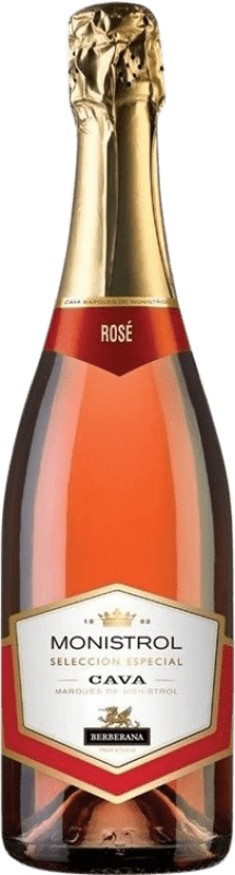 6,95 € Free Shipping | Rosé sparkling Marqués de Monistrol R.S.E. Rosse Brut Young D.O. Cava Catalonia Spain Monastrell, Pinot Black Bottle 75 cl