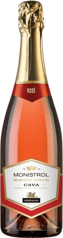 6,95 € 免费送货 | 桃红起泡酒 Marqués de Monistrol R.S.E. Rosse 香槟 年轻的 D.O. Cava 加泰罗尼亚 西班牙 Monastrell, Pinot Black 瓶子 75 cl