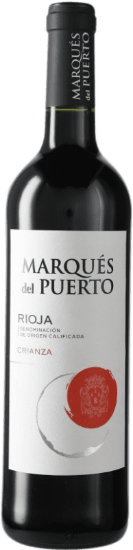 10,95 € Envio grátis | Vinho Tinto Marqués del Puerto Crianza D.O.Ca. Rioja La Rioja Espanha 75 cl