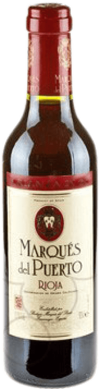3,95 € Spedizione Gratuita | Vino Rosso Marqués del Puerto Crianza — Invecchiato in Botte D.O.Ca. Rioja La Rioja Spagna Mezza Bottiglia 37 cl
