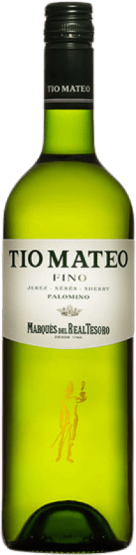 11,95 € Free Shipping | Fortified wine Marqués del Real Tesoro Tío Mateo Fino D.O. Jerez-Xérès-Sherry Andalucía y Extremadura Spain Palomino Fino Bottle 75 cl