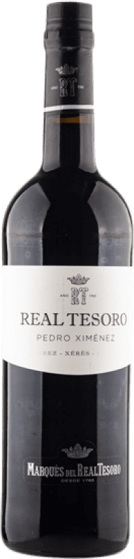 10,95 € Free Shipping | Fortified wine Marqués del Real Tesoro PX D.O. Jerez-Xérès-Sherry Andalucía y Extremadura Spain Pedro Ximénez Bottle 75 cl