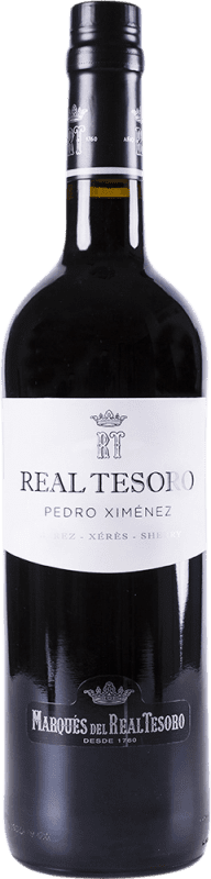 10,95 € Бесплатная доставка | Крепленое вино Marqués del Real Tesoro PX D.O. Jerez-Xérès-Sherry Andalucía y Extremadura Испания Pedro Ximénez бутылка 75 cl