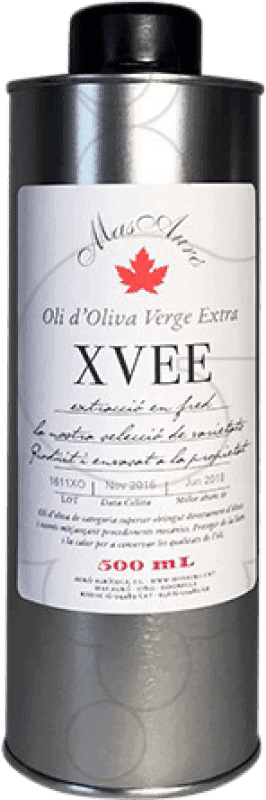 9,95 € Envio grátis | Azeite de Oliva Mas Auró XVEE Espanha Lata 50 cl