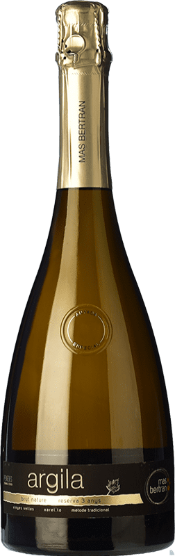 46,95 € Free Shipping | White Sparkling Wine Mas Bertran Argila Brut Nature Reserve — Aged D.O. Penedès Catalonia Spain Xarel·lo Bottle 75 cl