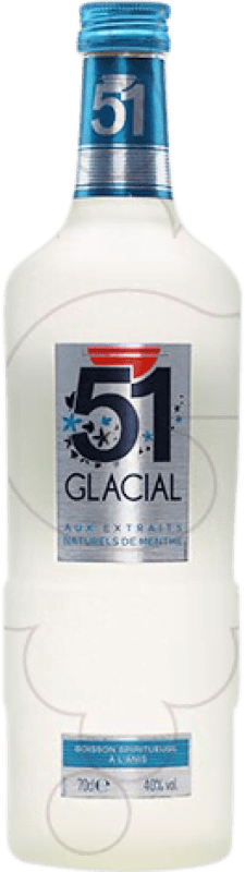 10,95 € Envio grátis | Aperitivo Pastis Pernod Ricard 51 Glacial França Garrafa 70 cl