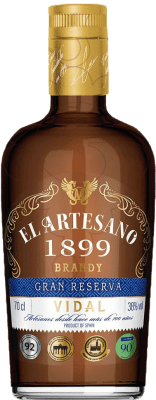 17,95 € Spedizione Gratuita | Brandy Artesano Vidal X.O. Extra Old Spagna Bottiglia 70 cl