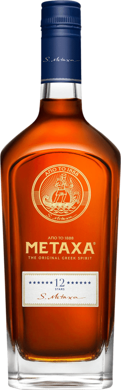 44,95 € Kostenloser Versand | Brandy Metaxa 12 Estrellas Griechenland 12 Jahre Flasche 70 cl