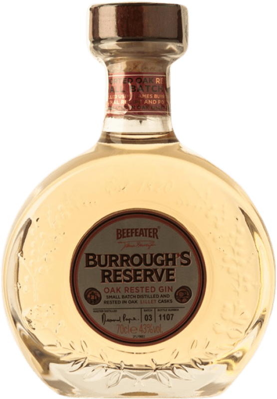 55,95 € Envio grátis | Gin Beefeater Burrough's Reserva Reino Unido Garrafa 70 cl