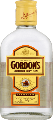 7,95 € Spedizione Gratuita | Genever Gin Gordon's Regno Unito Bottiglietta 20 cl