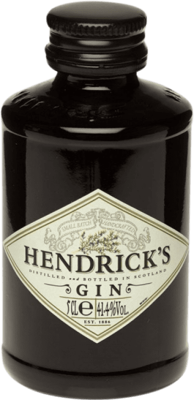 4,95 € Free Shipping | Genever Gin Hendrick's United Kingdom Miniature Bottle 5 cl
