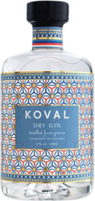 44,95 € Envío gratis | Ginebra Koval Dry Gin Estados Unidos Botella Medium 50 cl