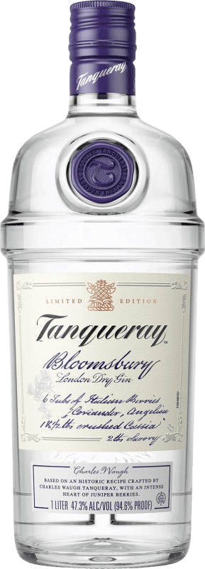 38,95 € Envío gratis | Ginebra Tanqueray Bloomsbury Reino Unido Botella 1 L