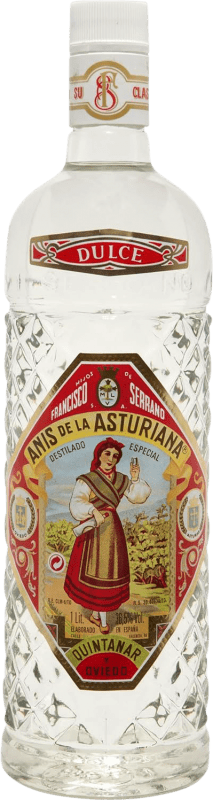 17,95 € Free Shipping | Aniseed Anís de la Asturiana Sweet Spain Bottle 1 L