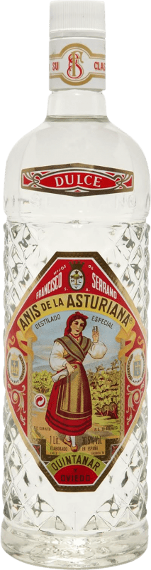 16,95 € Kostenloser Versand | Anislikör Anís de la Asturiana Edelsüß Spanien Flasche 1 L