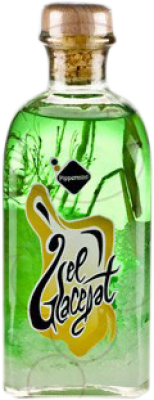 10,95 € Envío gratis | Licor de Hierbas El Glacejat Escarchado España 70 cl Peppermint — Menta