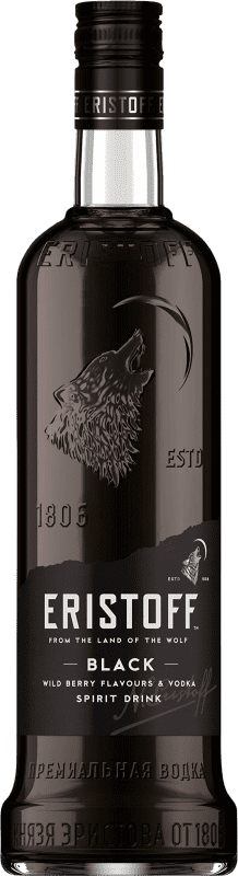 16,95 € Envio grátis | Vodka Eristoff Black — Edição Preta França 70 cl